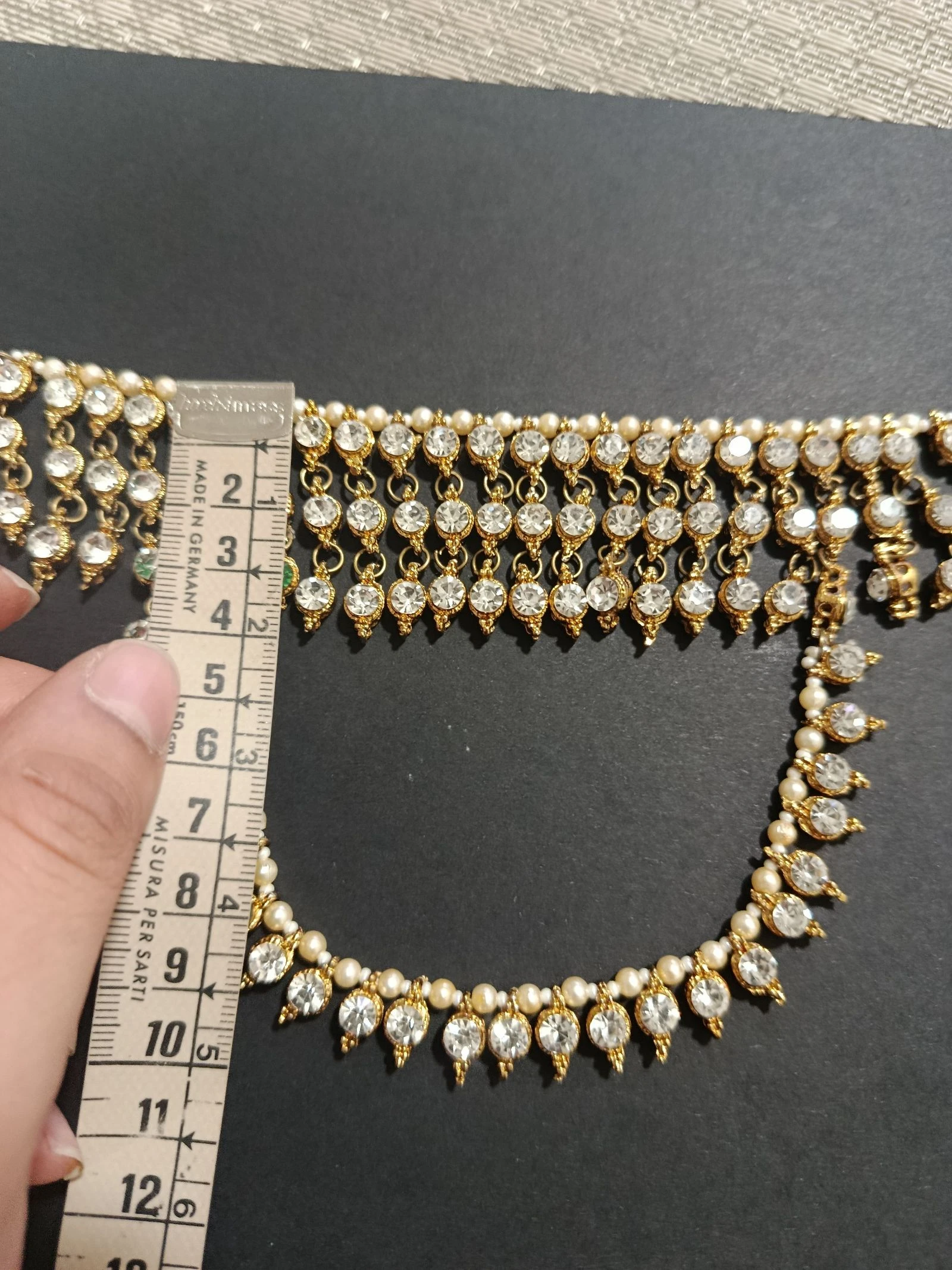 Tobillera brillante con flecos ajustable elegante adorno tacón  – photo 3